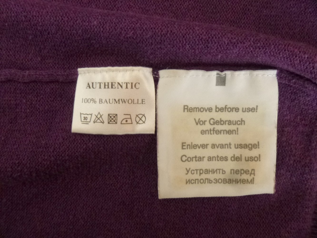  Authentic Clothing Company Langarm Pullover violett Gr. XXL 100% Baumwolle