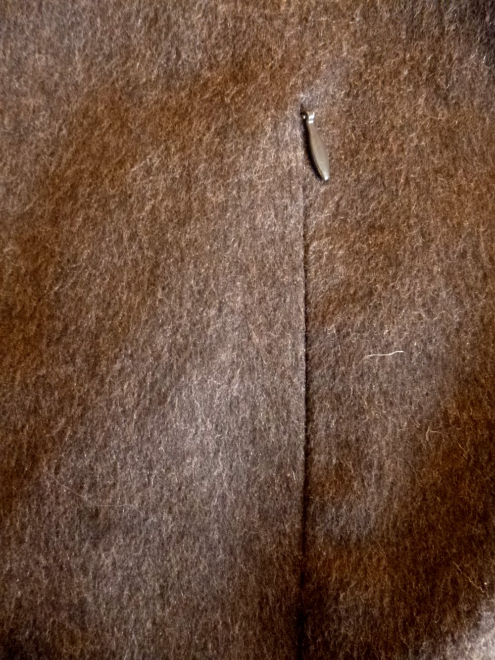  Angela Molino for Stottrop Jacke dunkelbraun Gr. 40 Wolle Stehkragen