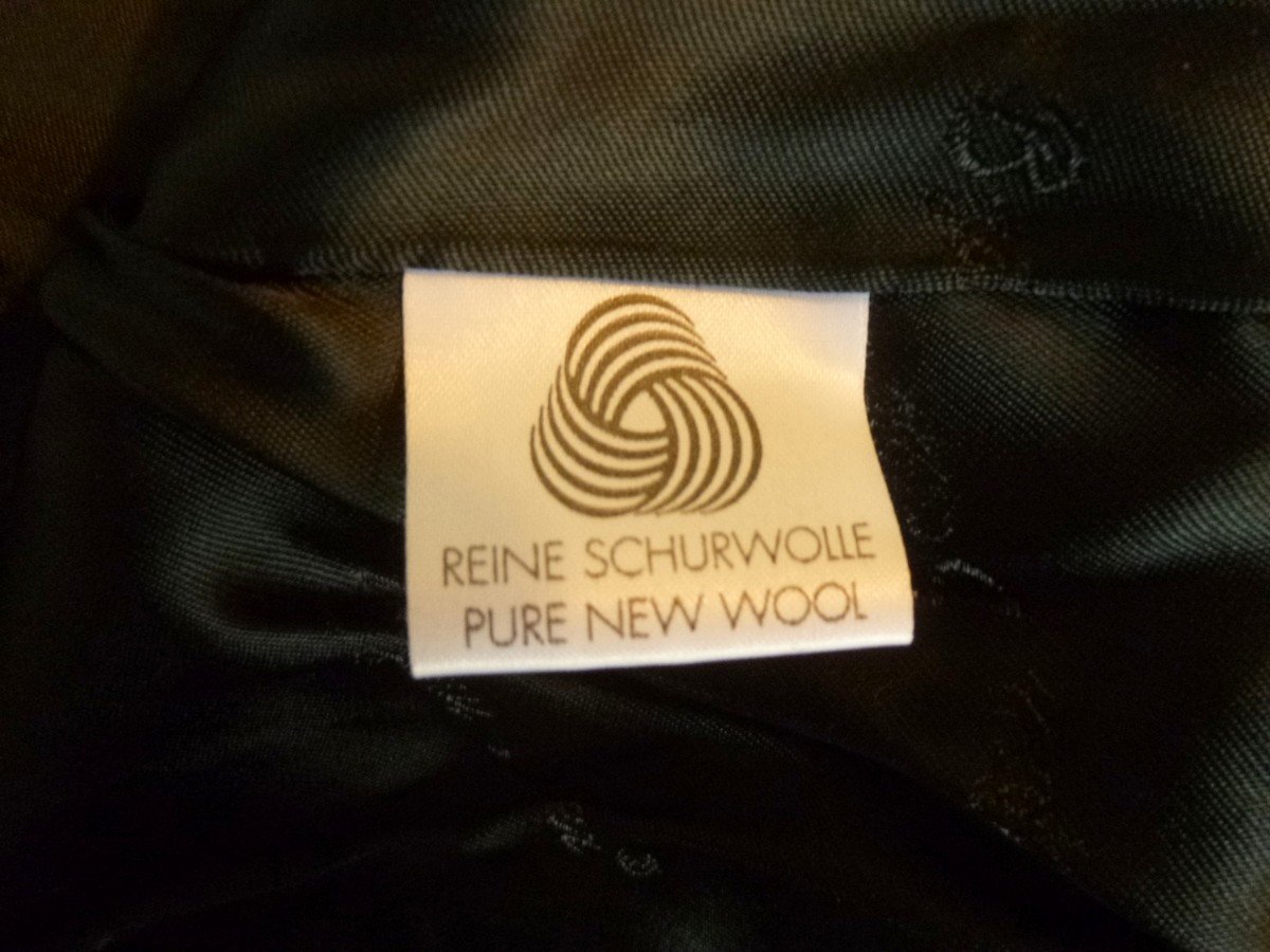  Björn Saier Kurzmantel schwarz mit Schal Reine Schurwolle Gr. M
