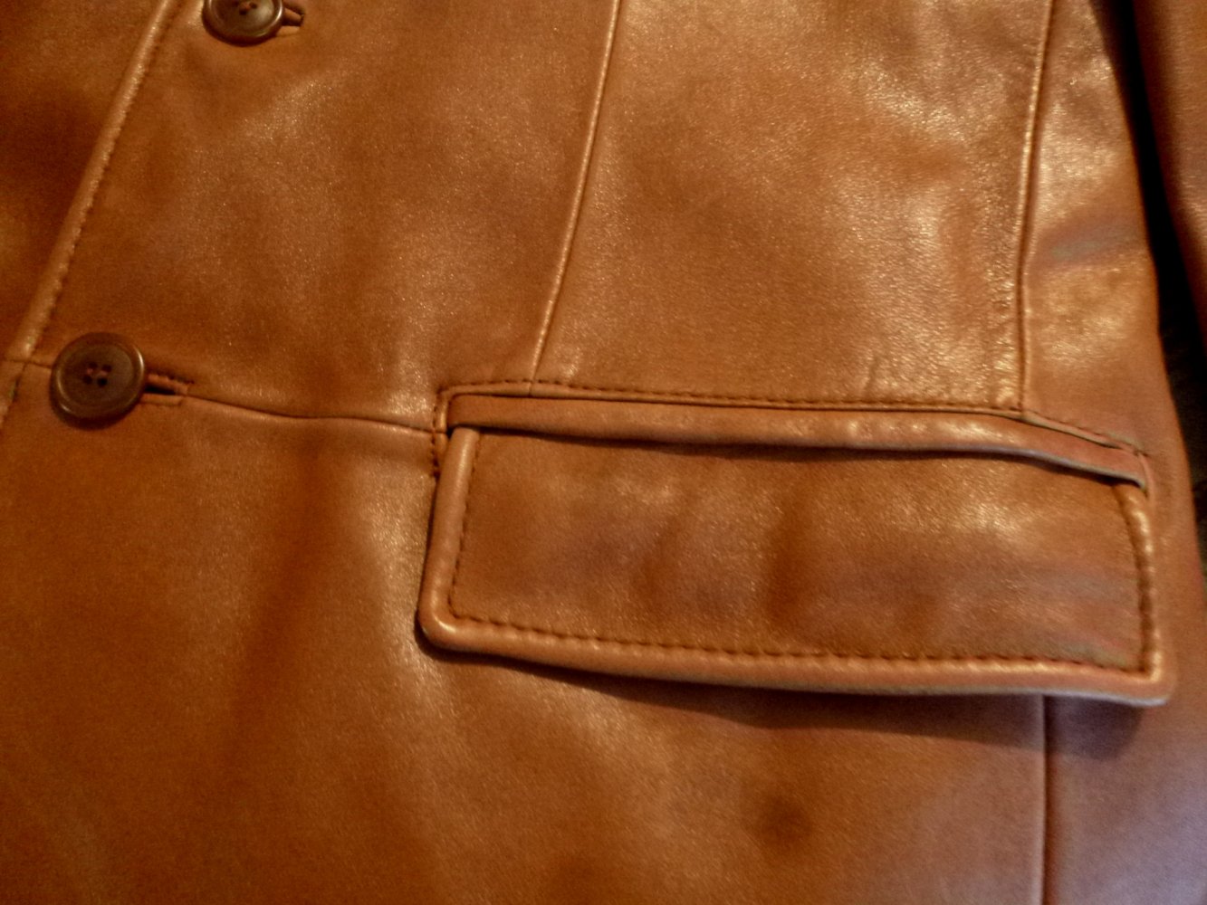  Alba Moda Echtes Lammleder Jacke cognac Gr. 48