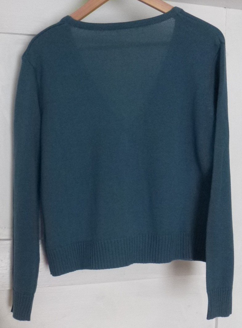  Biaggini Charles Vögele Langarm Strickjacke grün 52% Baumwolle