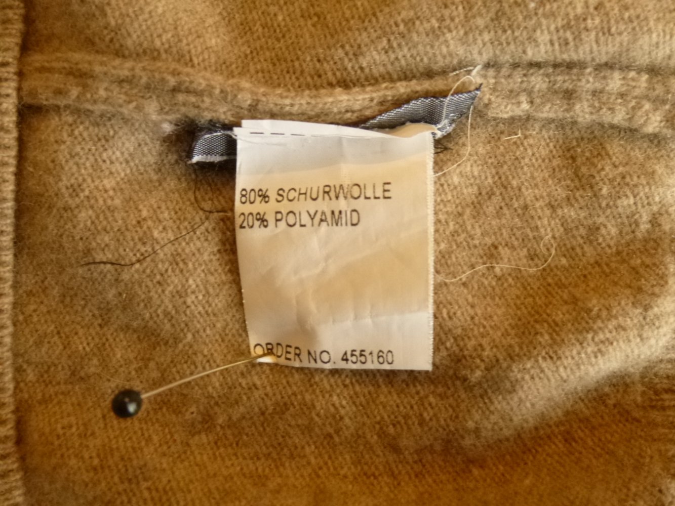  Authentic Clothing Company Langarm-Pullover beige/hellbraun 80% Schurwolle