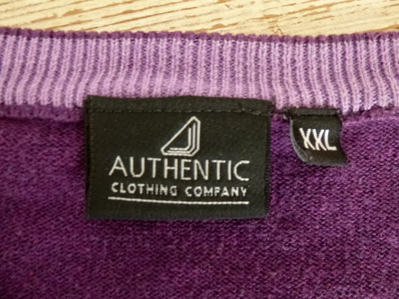  Authentic Clothing Company Langarm Pullover violett Gr. XXL 100% Baumwolle