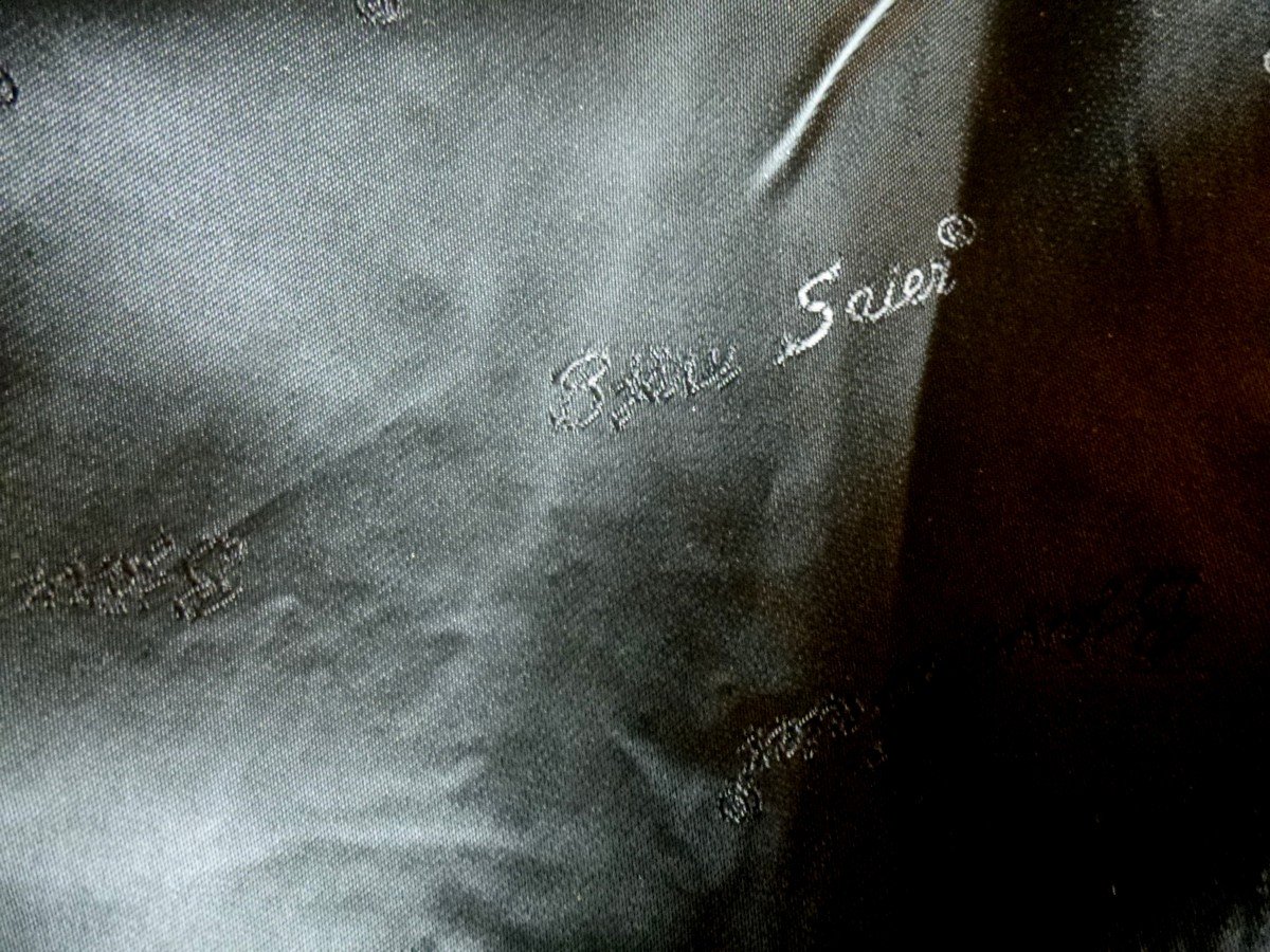  Björn Saier Kurzmantel schwarz mit Schal Reine Schurwolle Gr. M