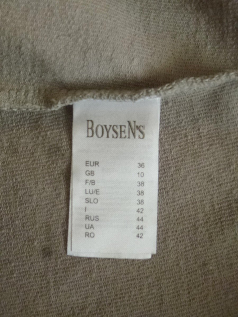  Boysen´s Strickjacke grau Gr. 36 Baumwolle Rüschen