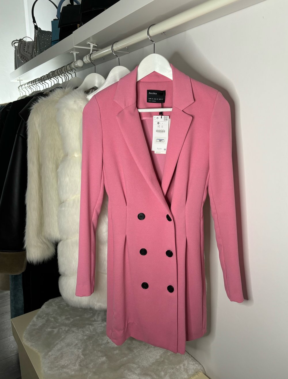 Blazer Kleid Bershka pink Blazerkleid