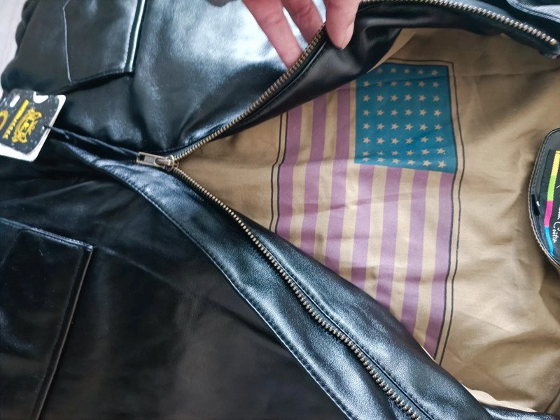 Vintage U.S. Air Army Herren Bomberjacke Kunstleder