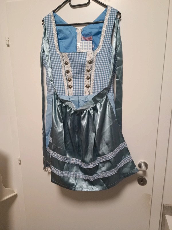 Dirndl Trachtenkleid blau kariert Gr. 36