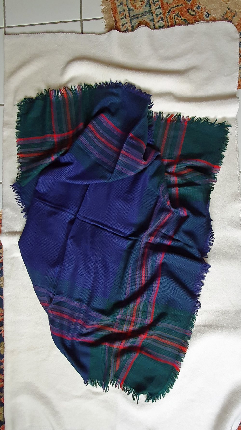 kariert gemustertes Wolltuch