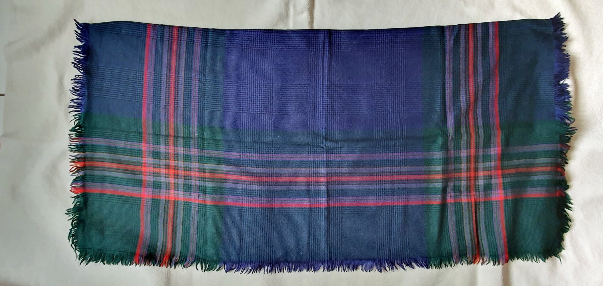 kariert gemustertes Wolltuch