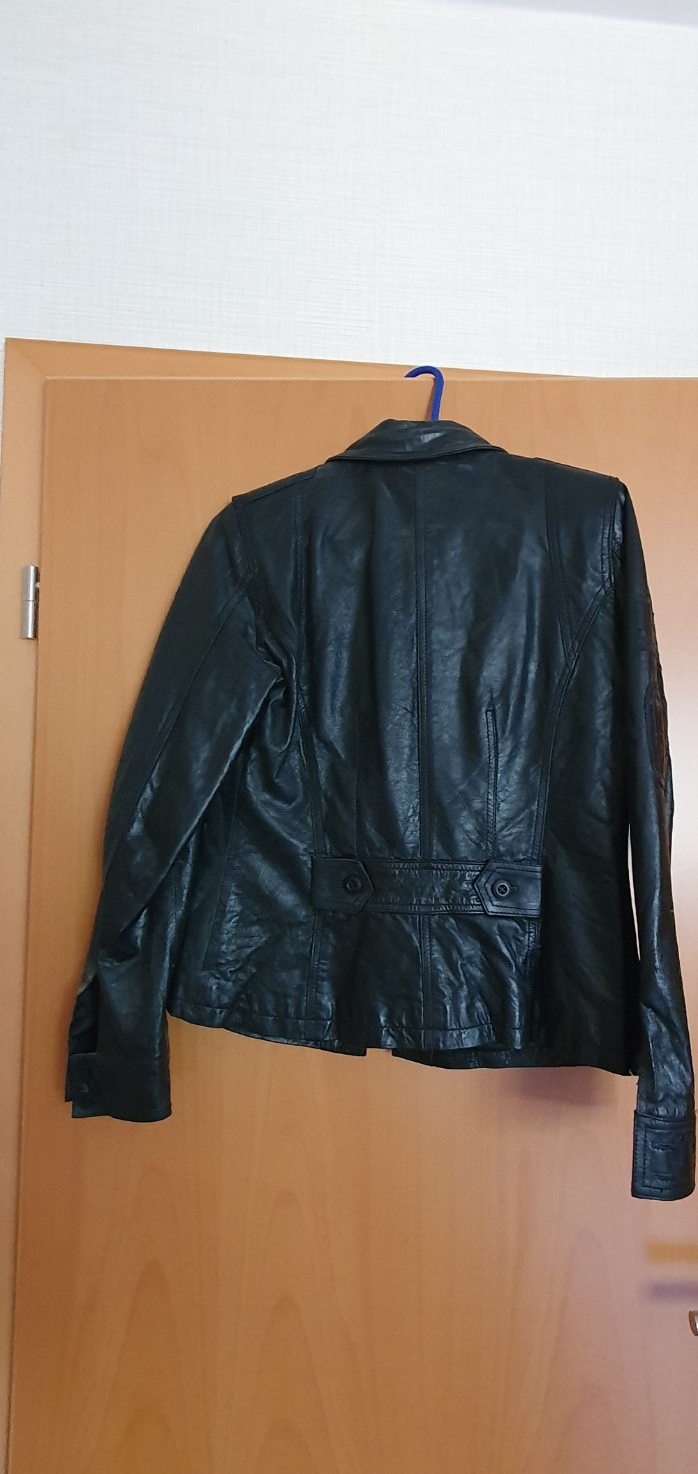 Schwarze Lederjacke, Marke: Street One