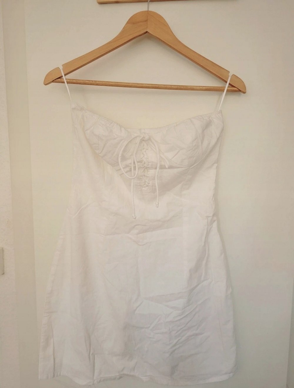 100% Baumwolle Dress Kleid Gerafftes Korsett Kurzkleid Partykleid Sommerkleid Strandkleid