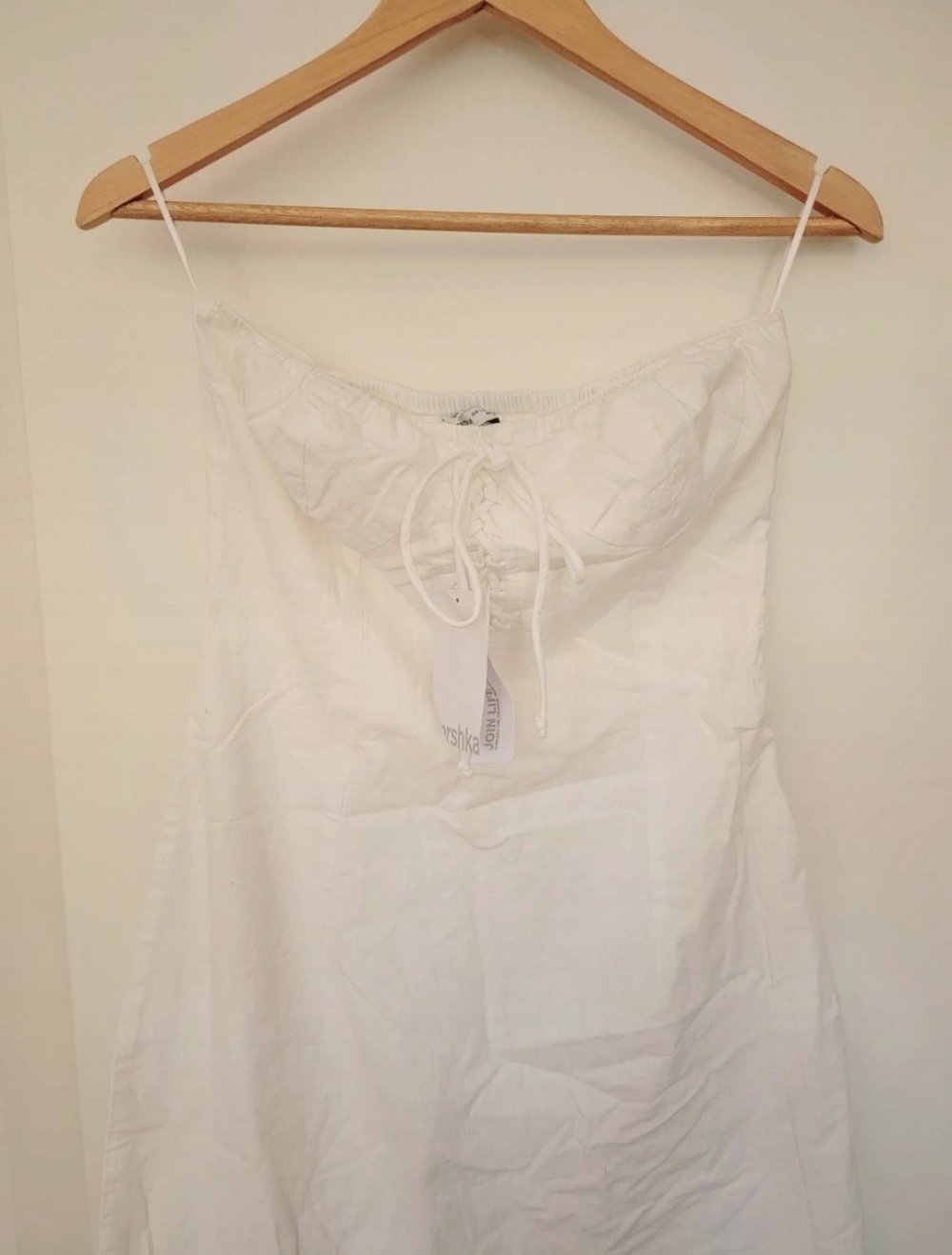 100% Baumwolle Dress Kleid Gerafftes Korsett Kurzkleid Partykleid Sommerkleid Strandkleid