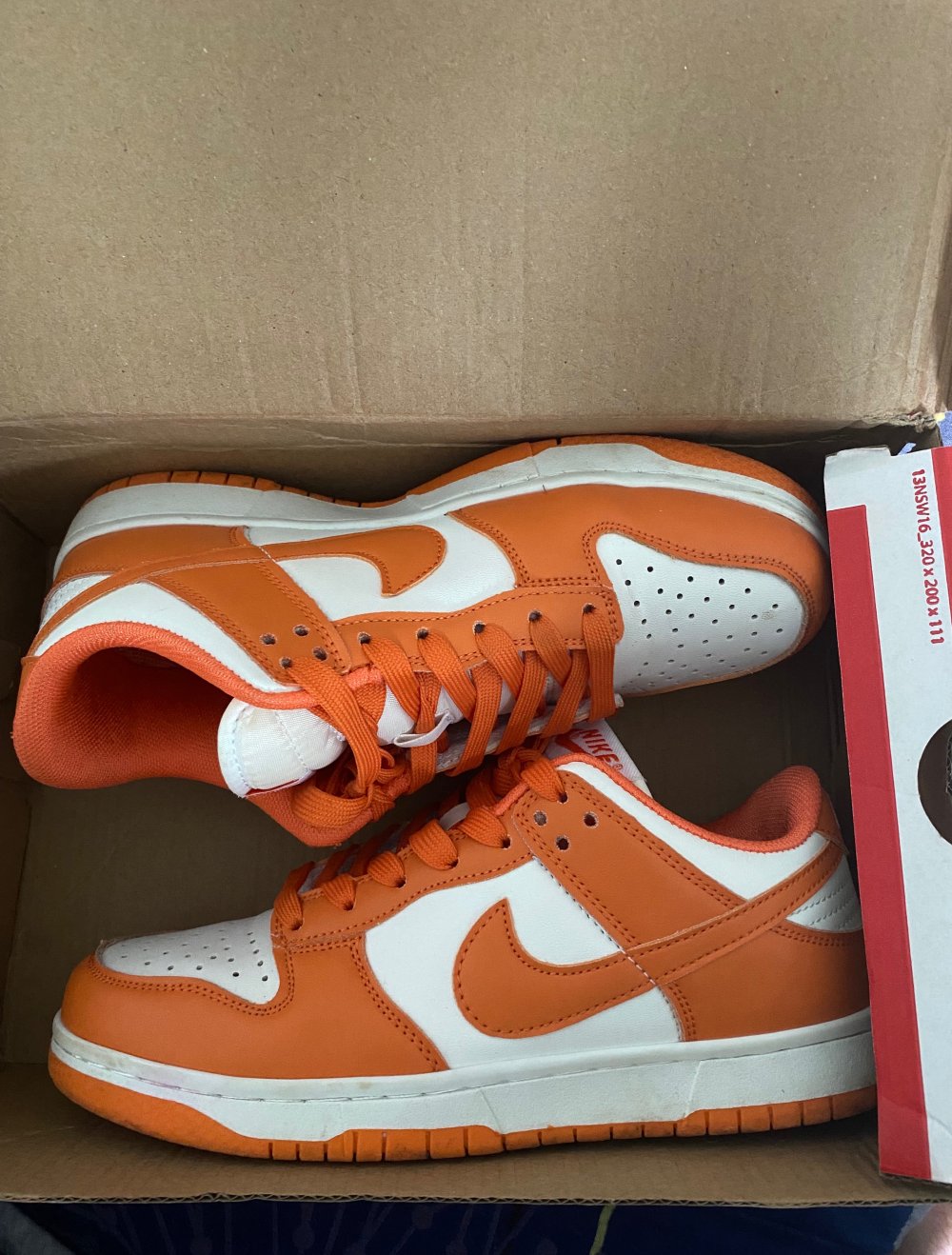 orange Nike dunk