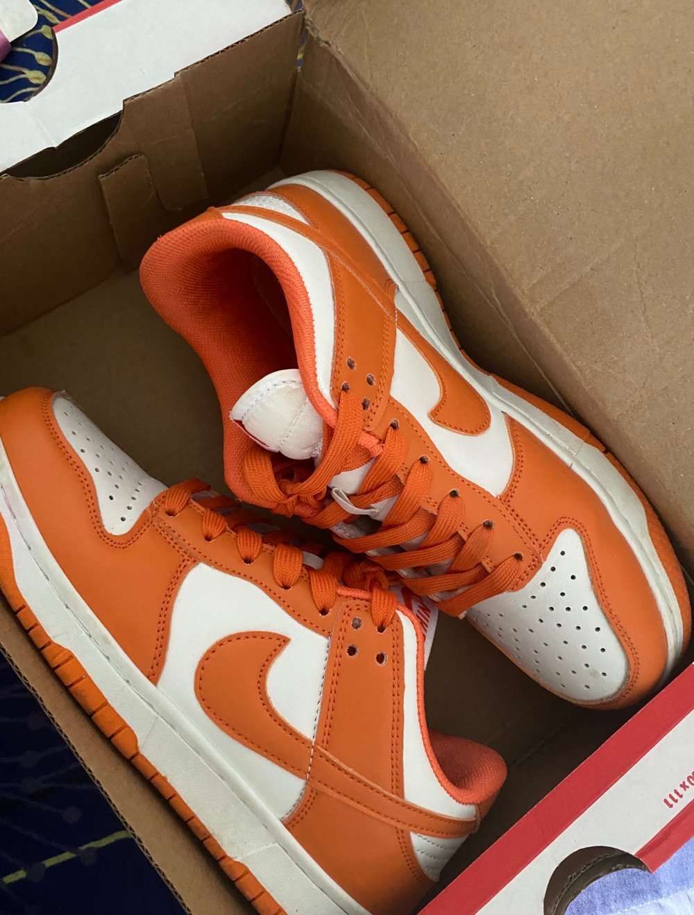 orange Nike dunk