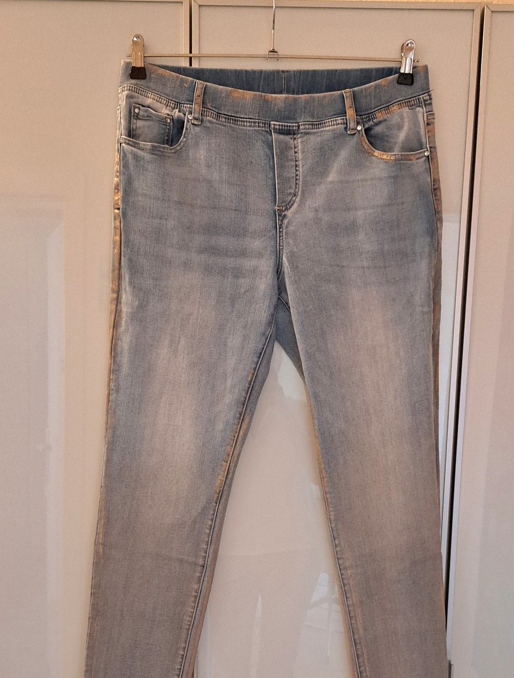 Mocca Jeans gerader Schnitt mit Gummizug