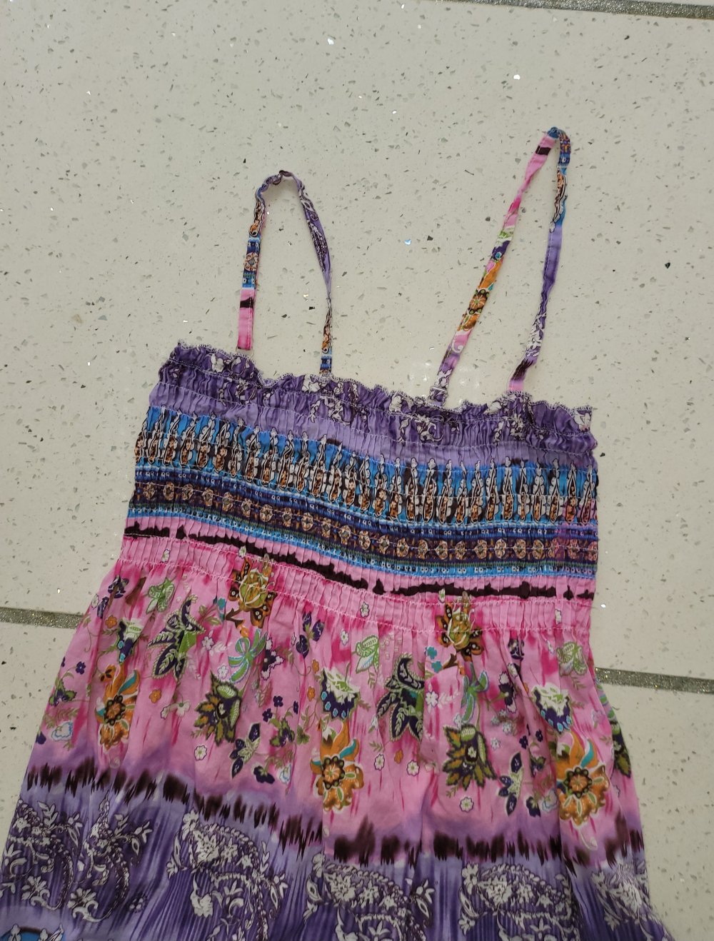 36  S  #Damen #langes  #Strand #Kleid #bunt #sommer Urlaub