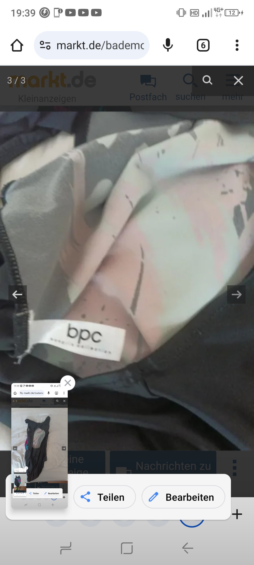 Verkaufe einen Badeanzug gebraucht von der Marke Bpc