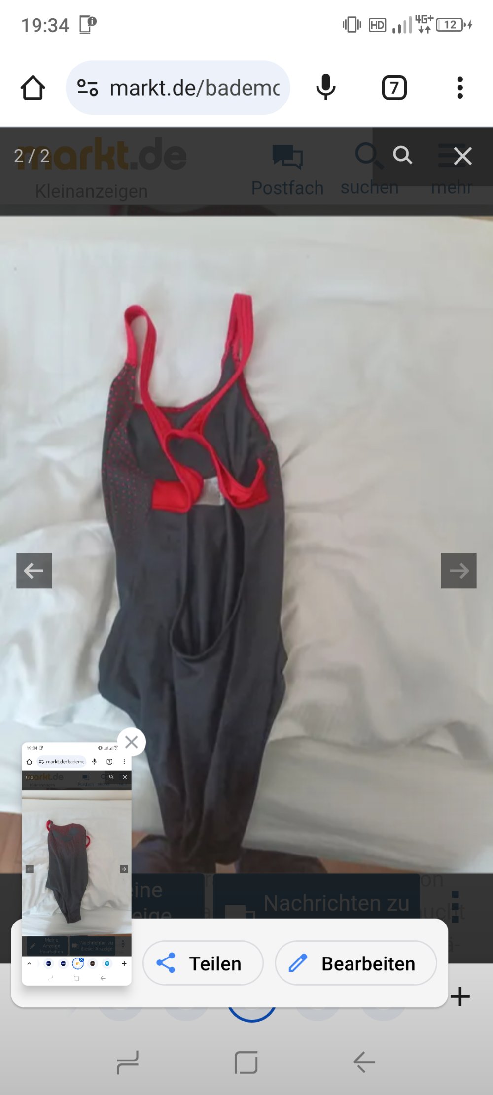 Verkaufe einen gebrauchten Badeanzug von Arena 