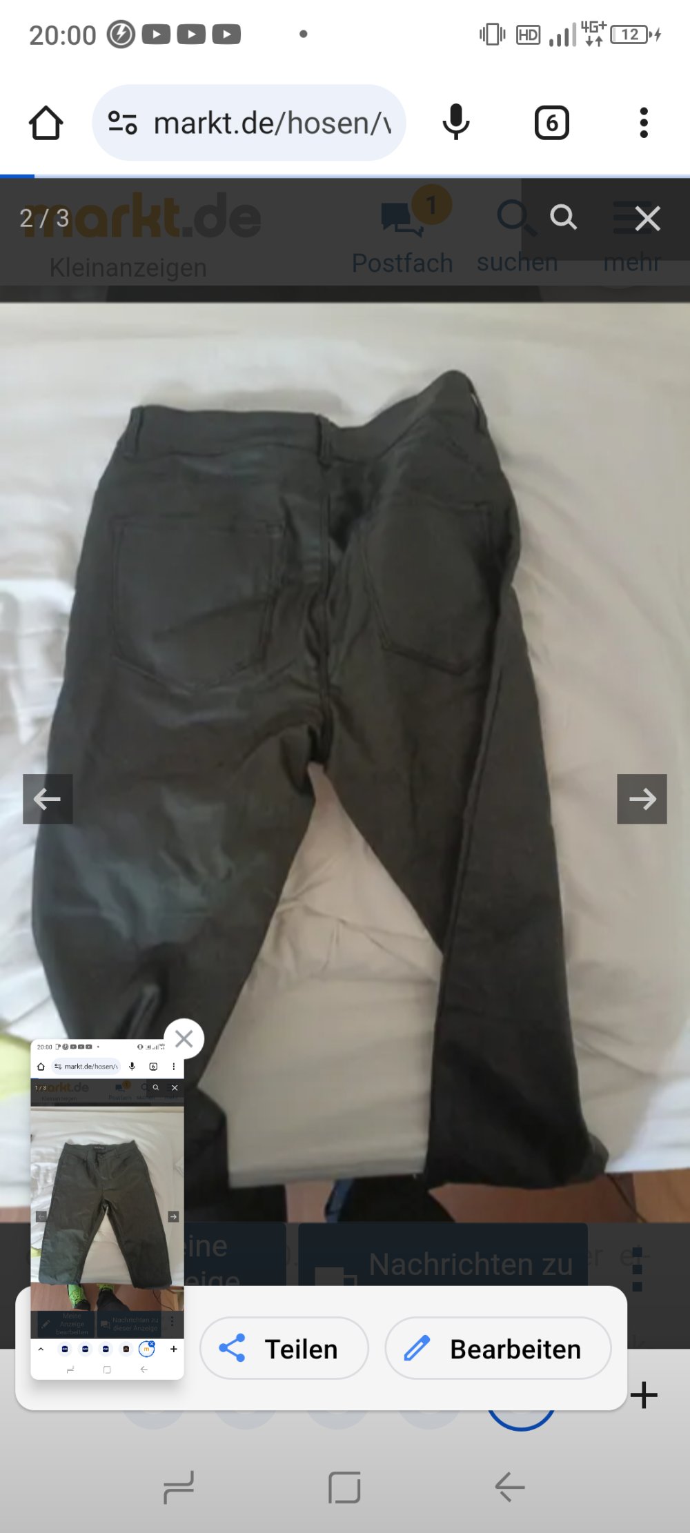 Verkaufe eine schöne lederhose gebraucht