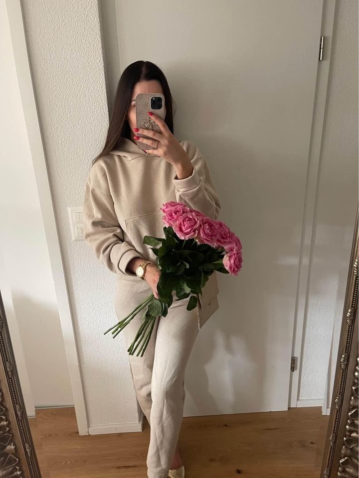 Traineranzug Set in Beige Gr. S