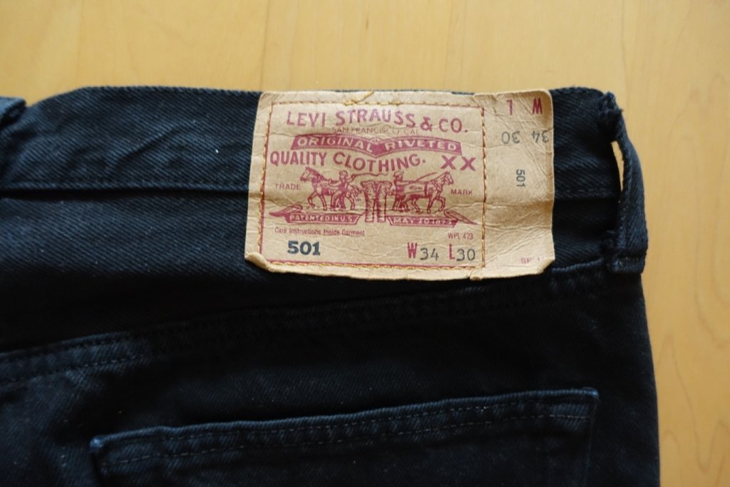 Original Levi's 501 34 30 Schwarz