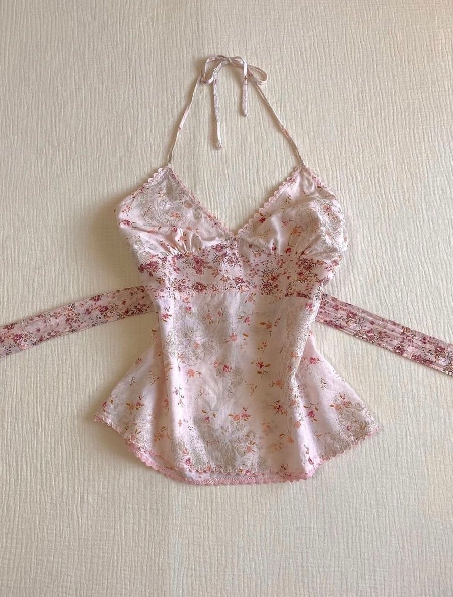 Pinkes neckholder top