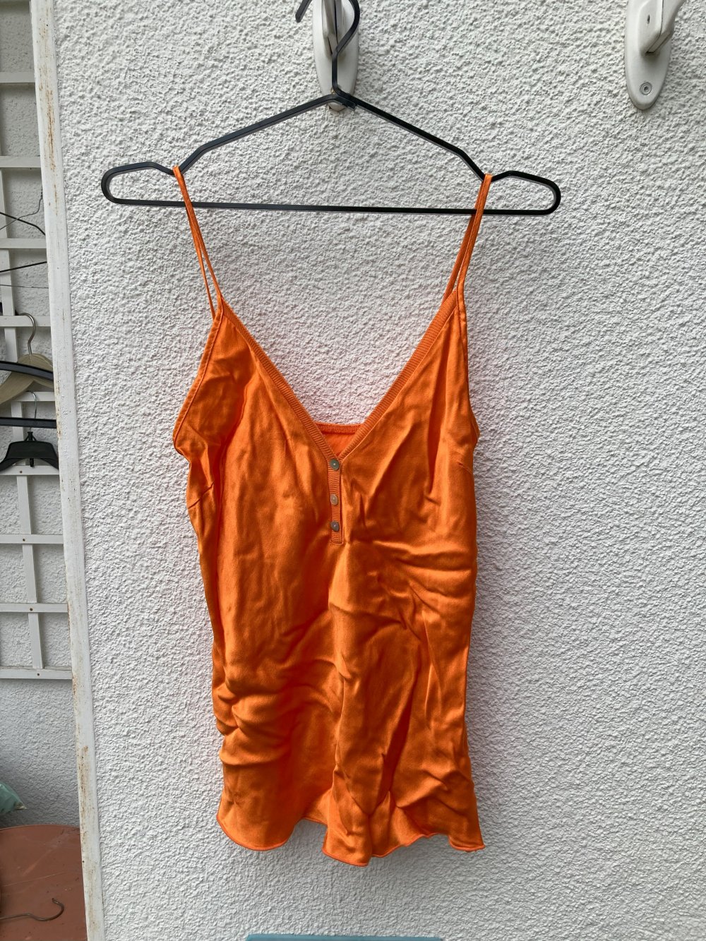 Italienisches Sphagettiträgertop in orange