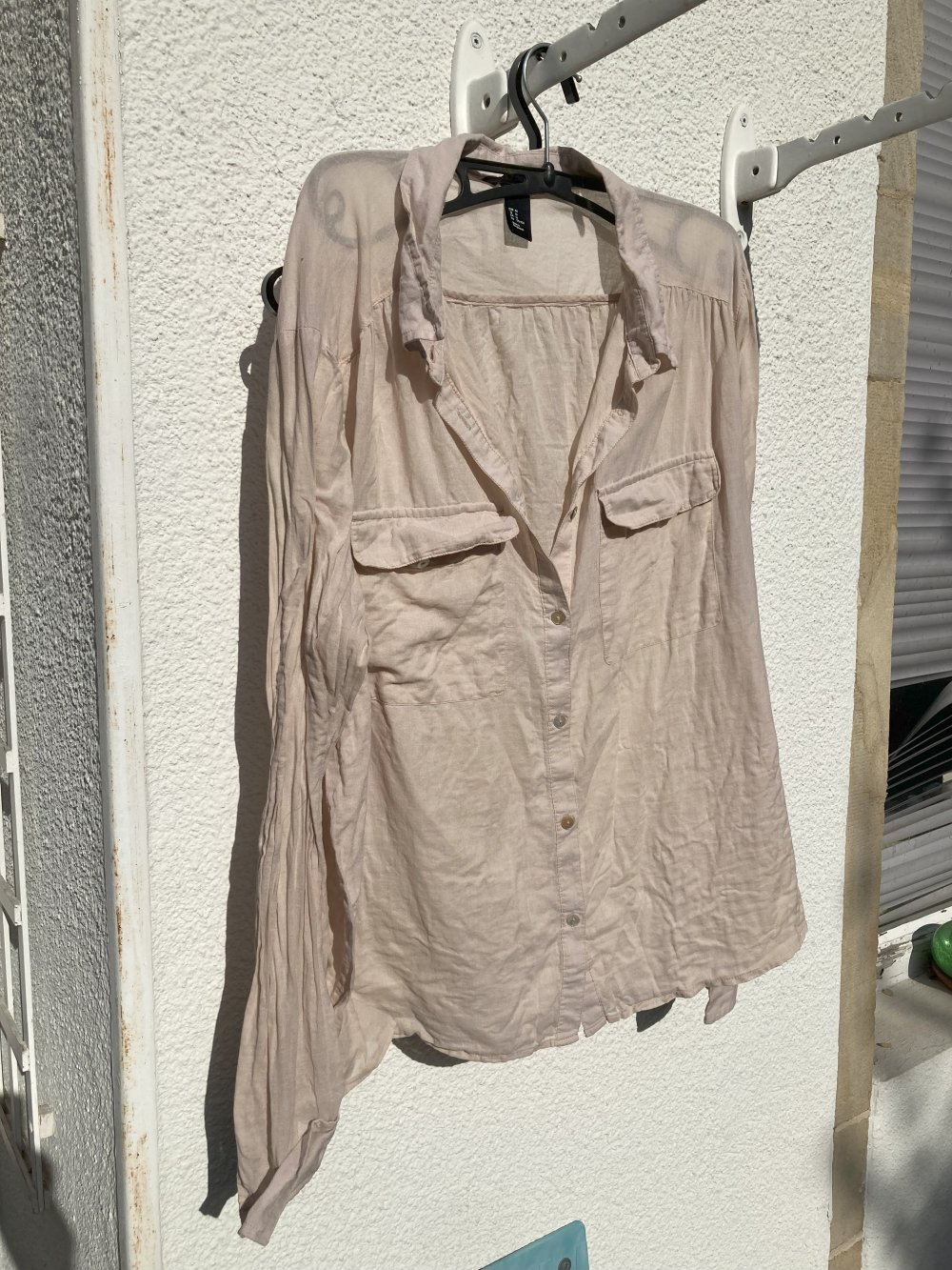 Matt schimmernde Baumwollbluse von H&M