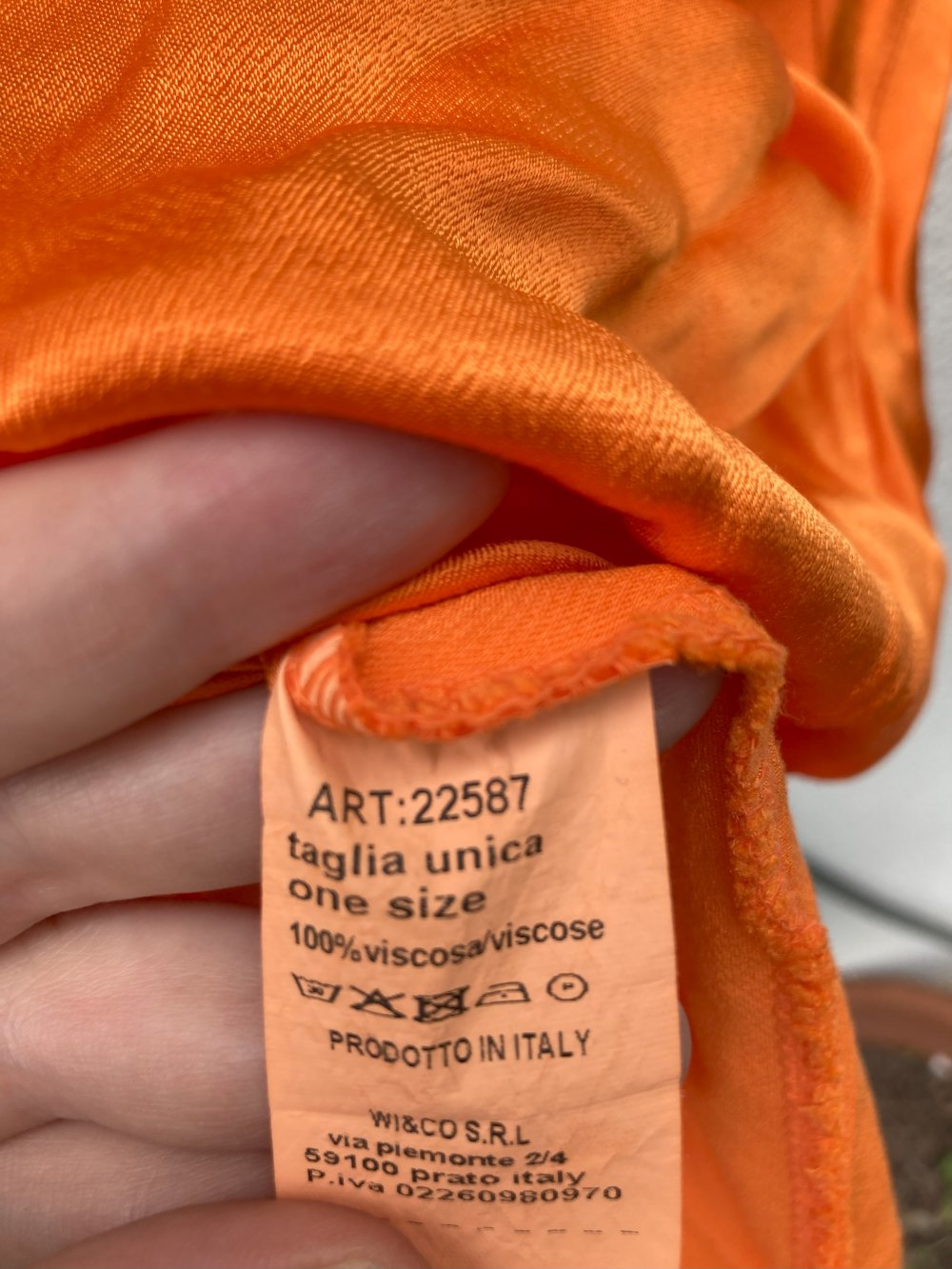 Italienisches Sphagettiträgertop in orange