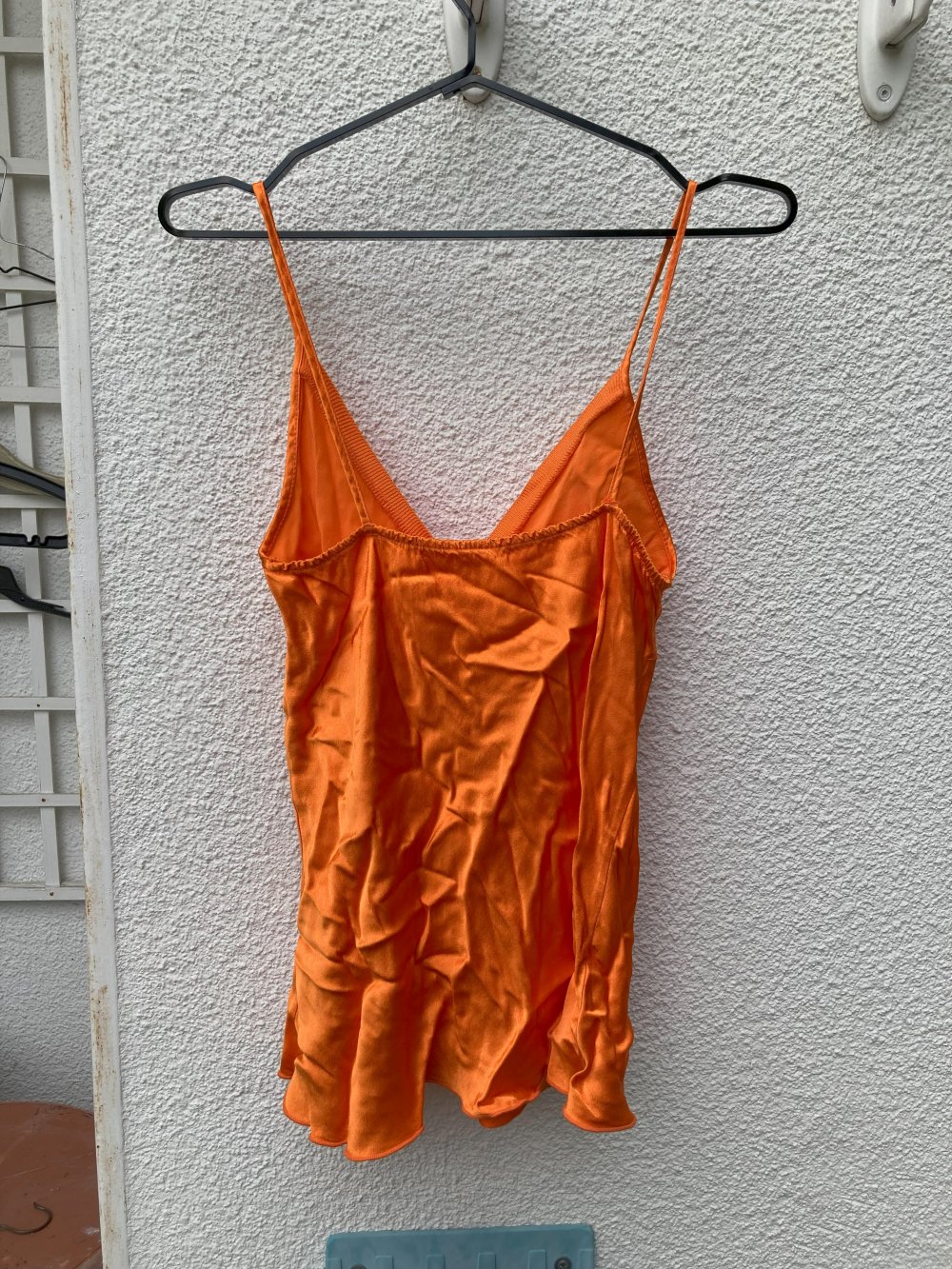 Italienisches Sphagettiträgertop in orange