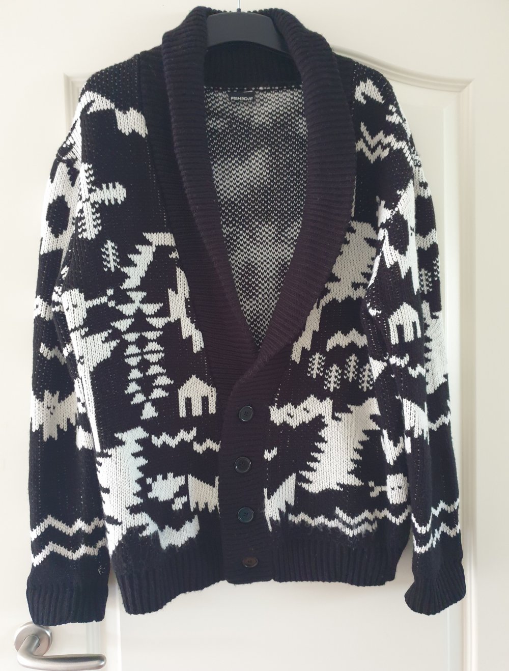 Vintage Herren warme Strickjacke