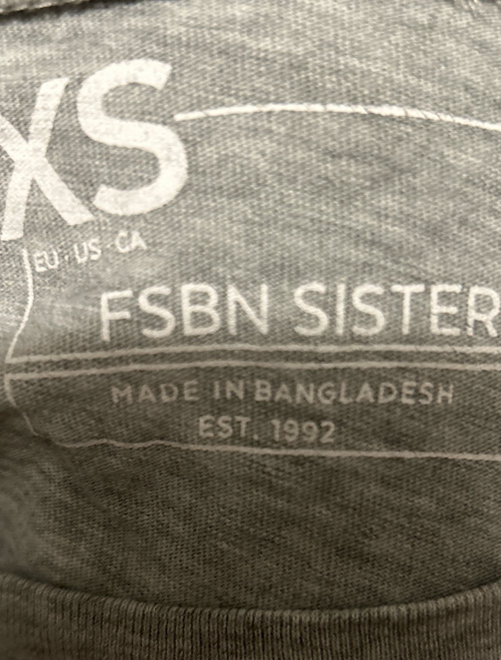 graues CROP T-Shirt XS