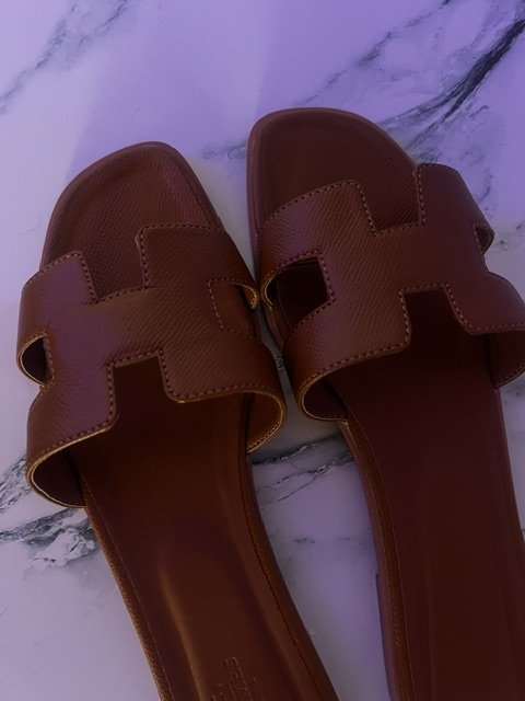 Hermes Braun Sandale 