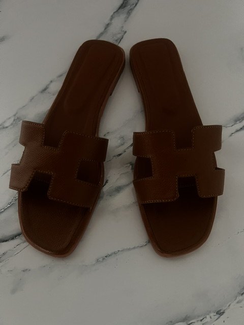 Hermes Braun Sandale 