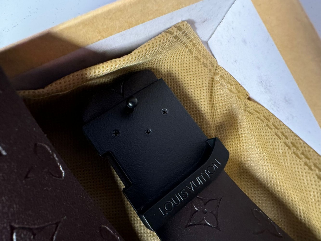 Louis Vuitton Gürtel Damier Schwarz Gr. 120 