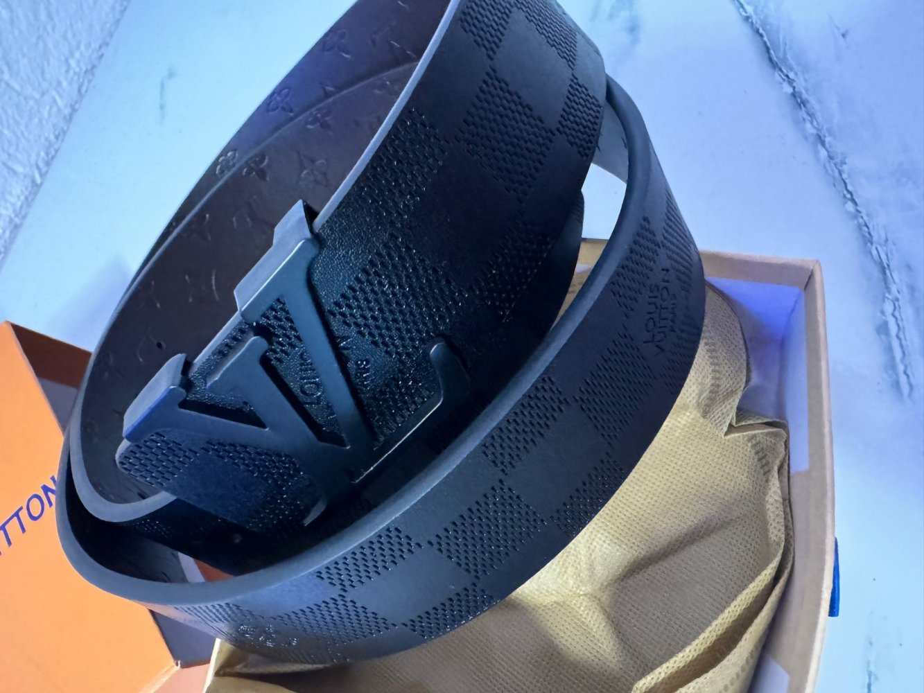 Louis Vuitton Gürtel Damier Schwarz Gr. 120 