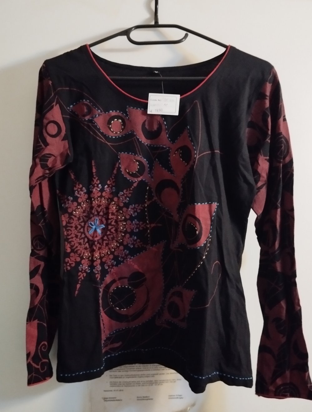 Langarm Shirt mit Muster