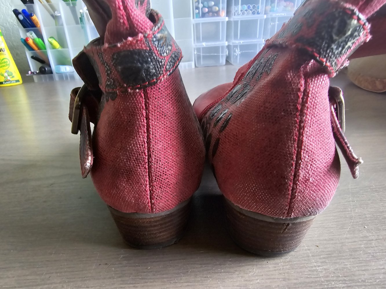 Rote Stiefeletten von Laura Vita Gr. 40