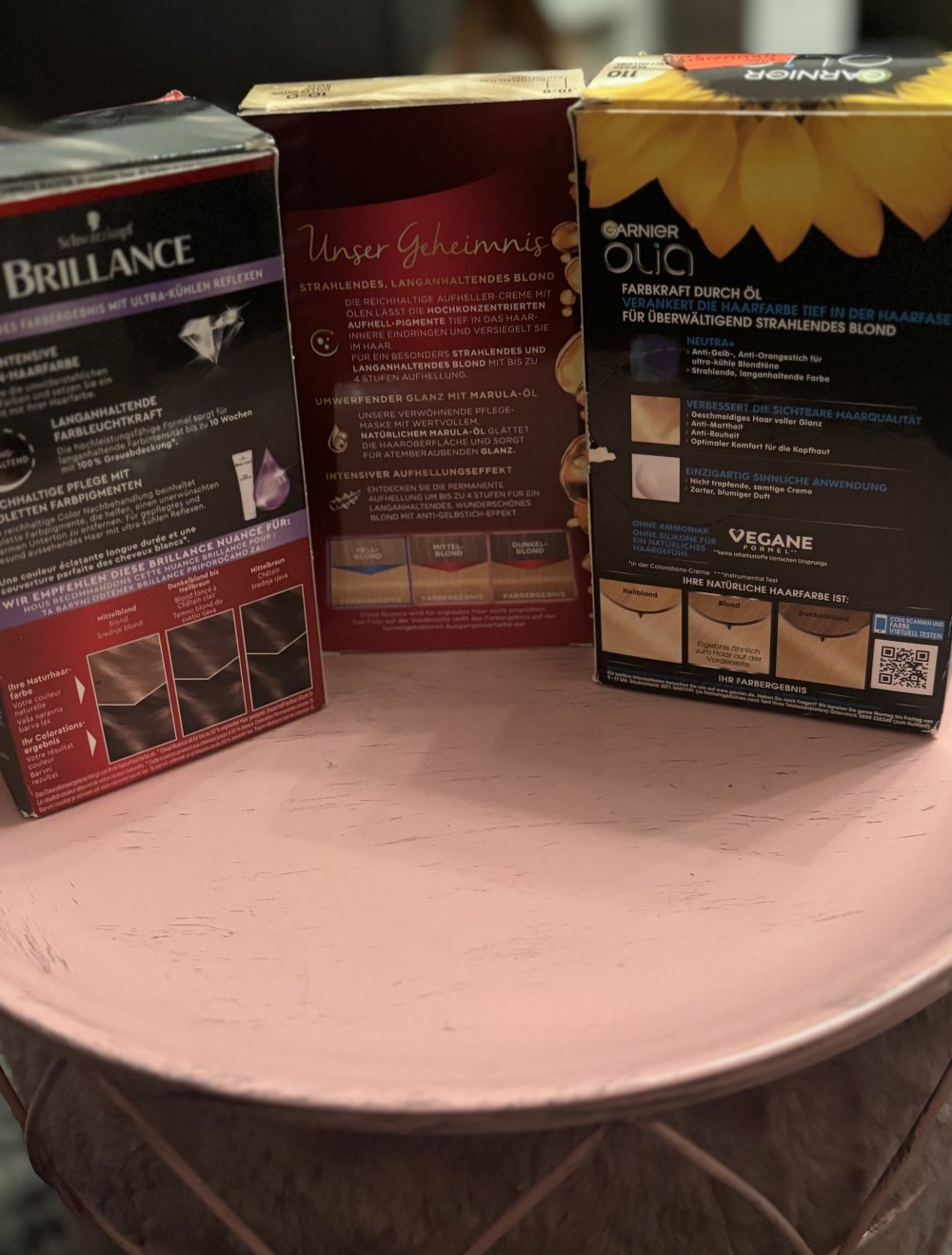 Haarfarben blond und braun