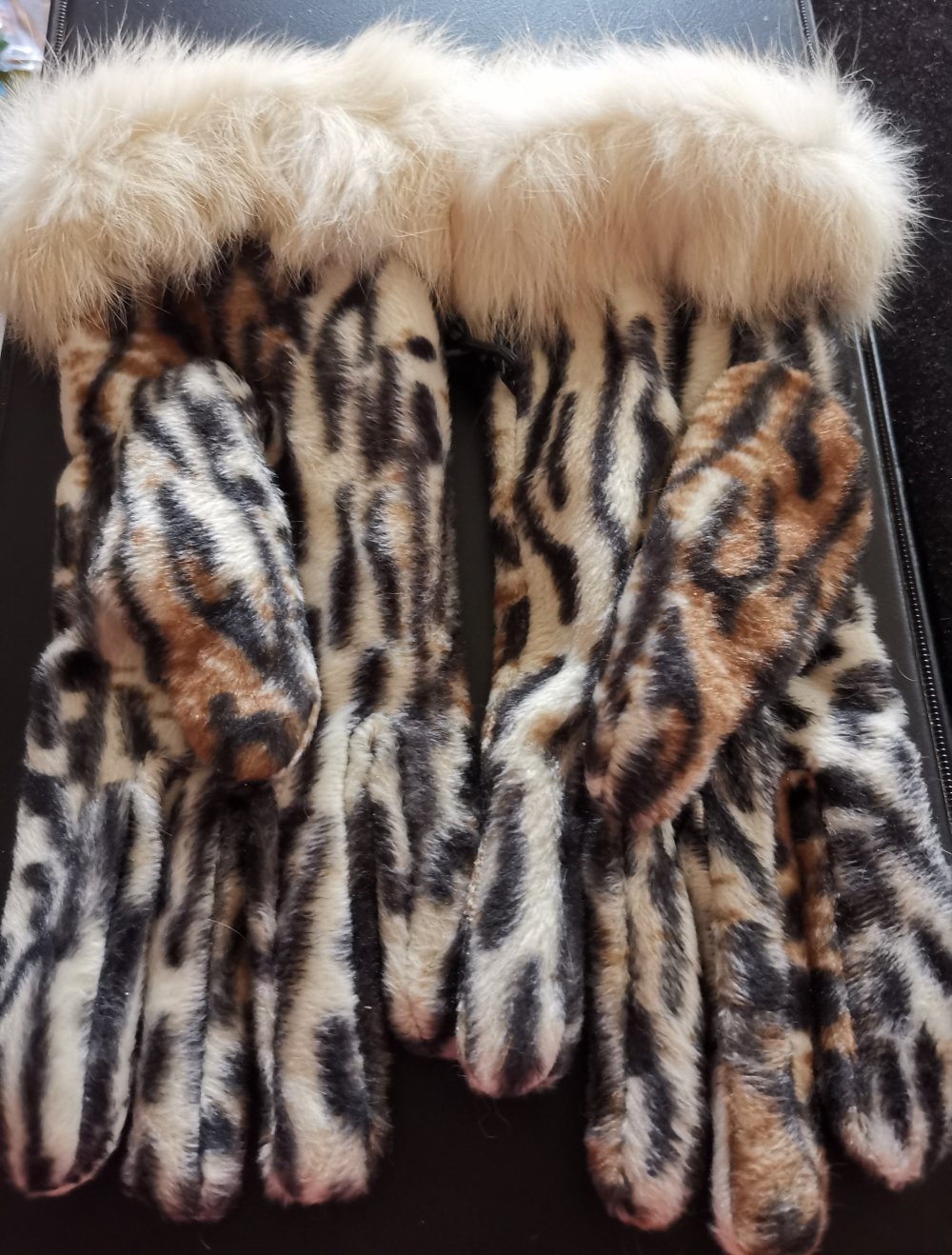 Damen Handschuhe Leo Muster Gr. S