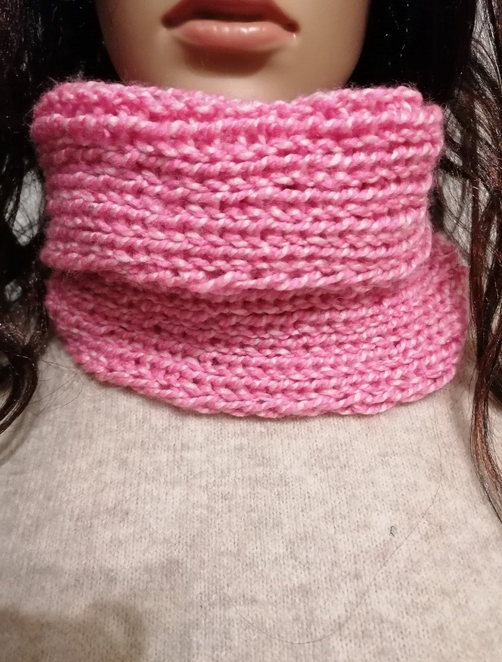 kurzer Loop Schlauchschal strick