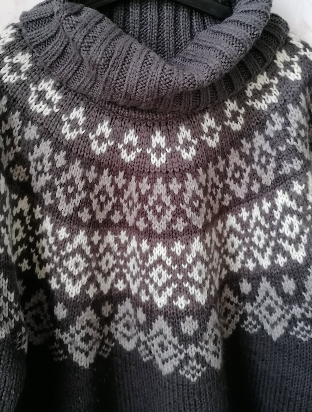 Oversize großer warmer Norweger Pullover