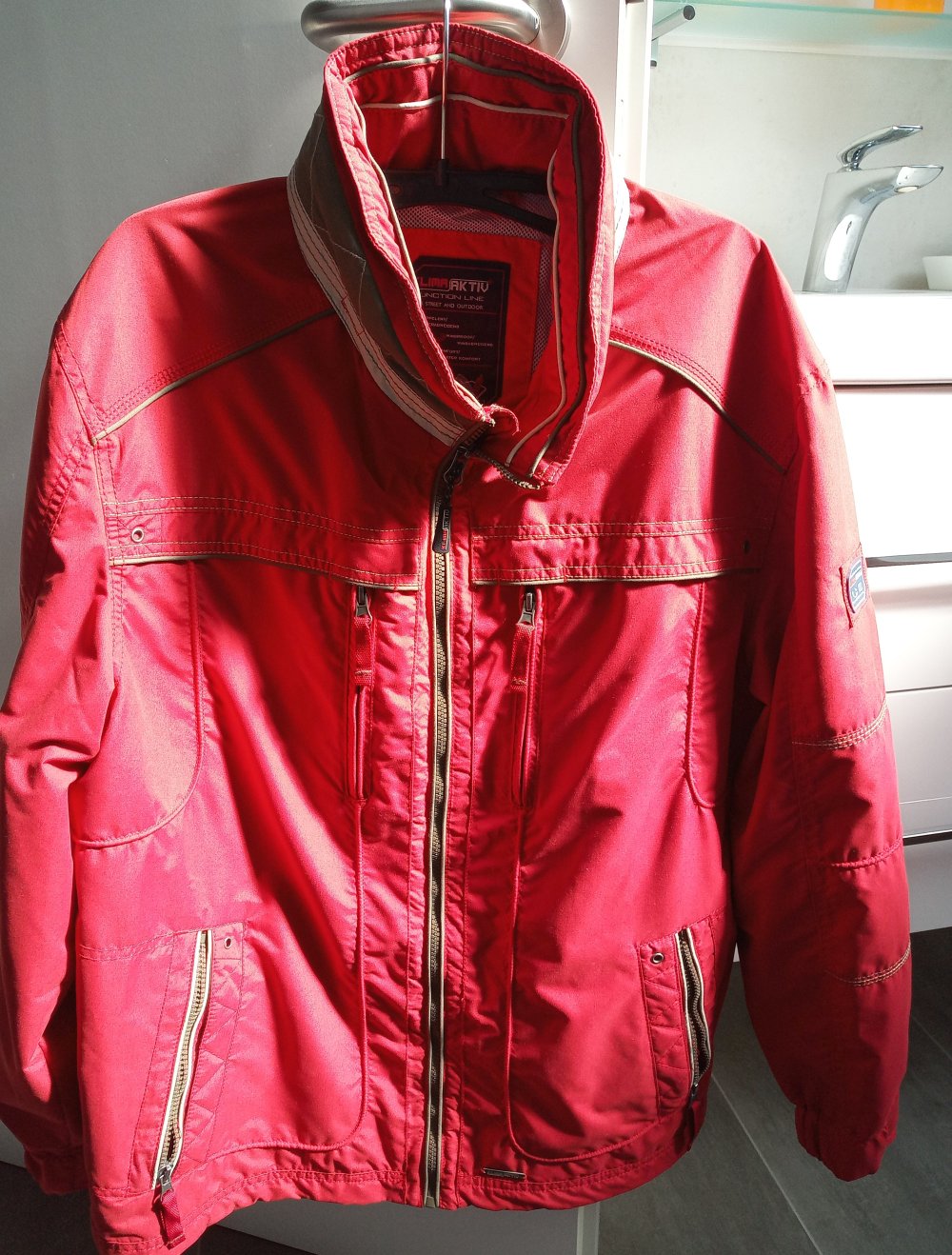 rot/orange - farbene Herrenjacke