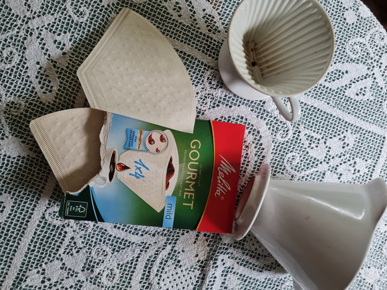 Kaffeefilter-Porzellan