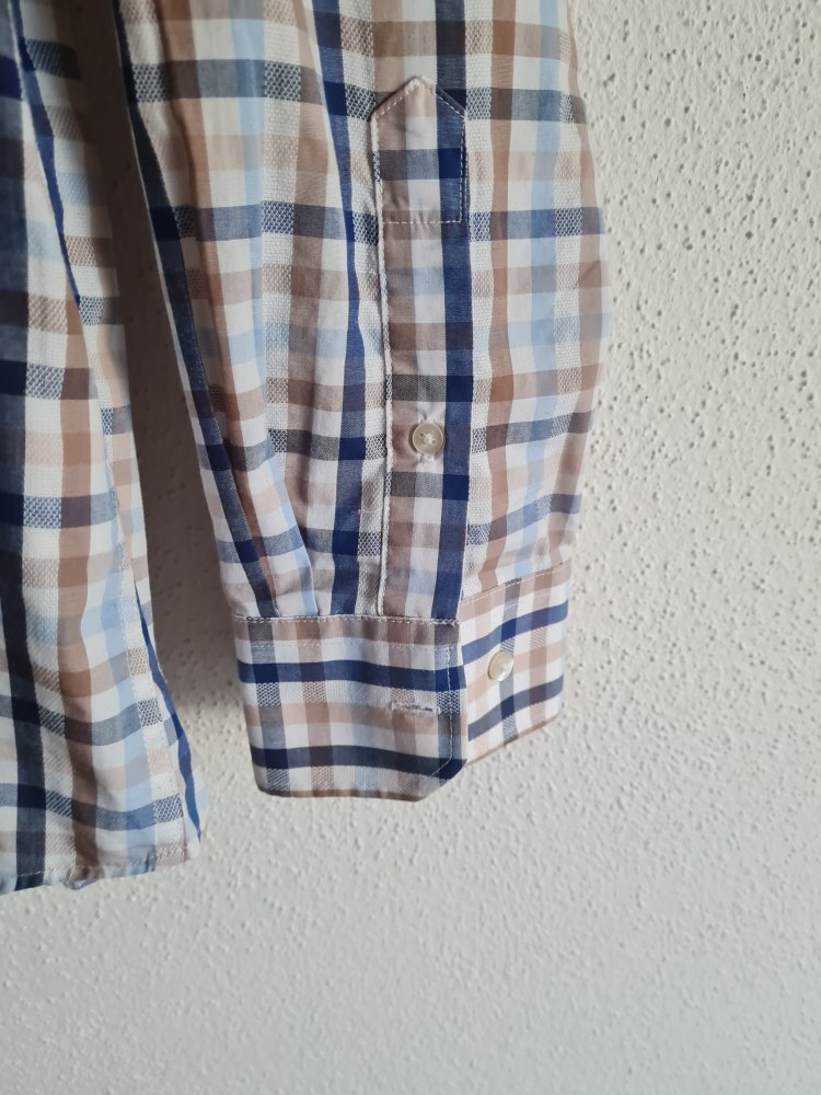 Herren-Karohemd-blaukariert