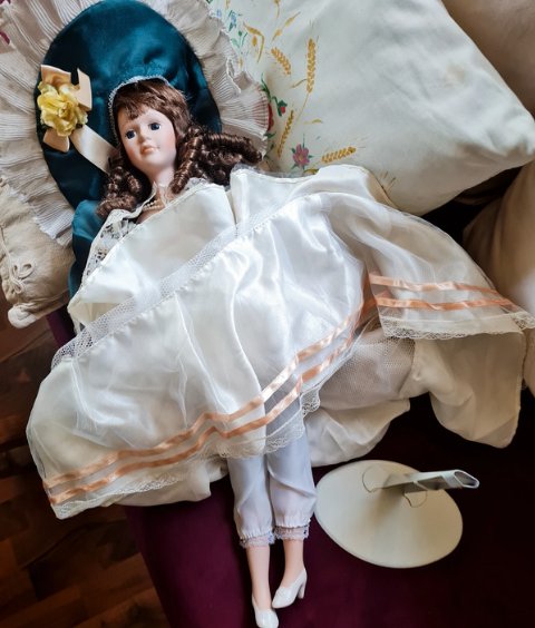 2 Sammlerpuppen je 45 cm - 55 cm groß