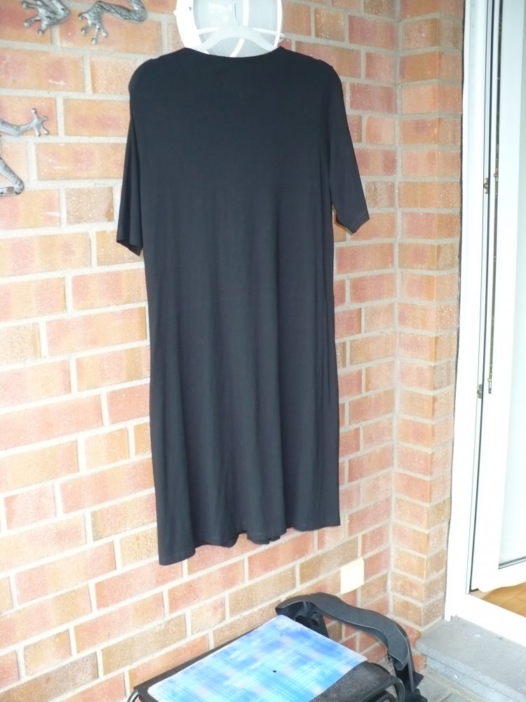 bequemes schwarzes Jersey-Kleid - Gr. 46