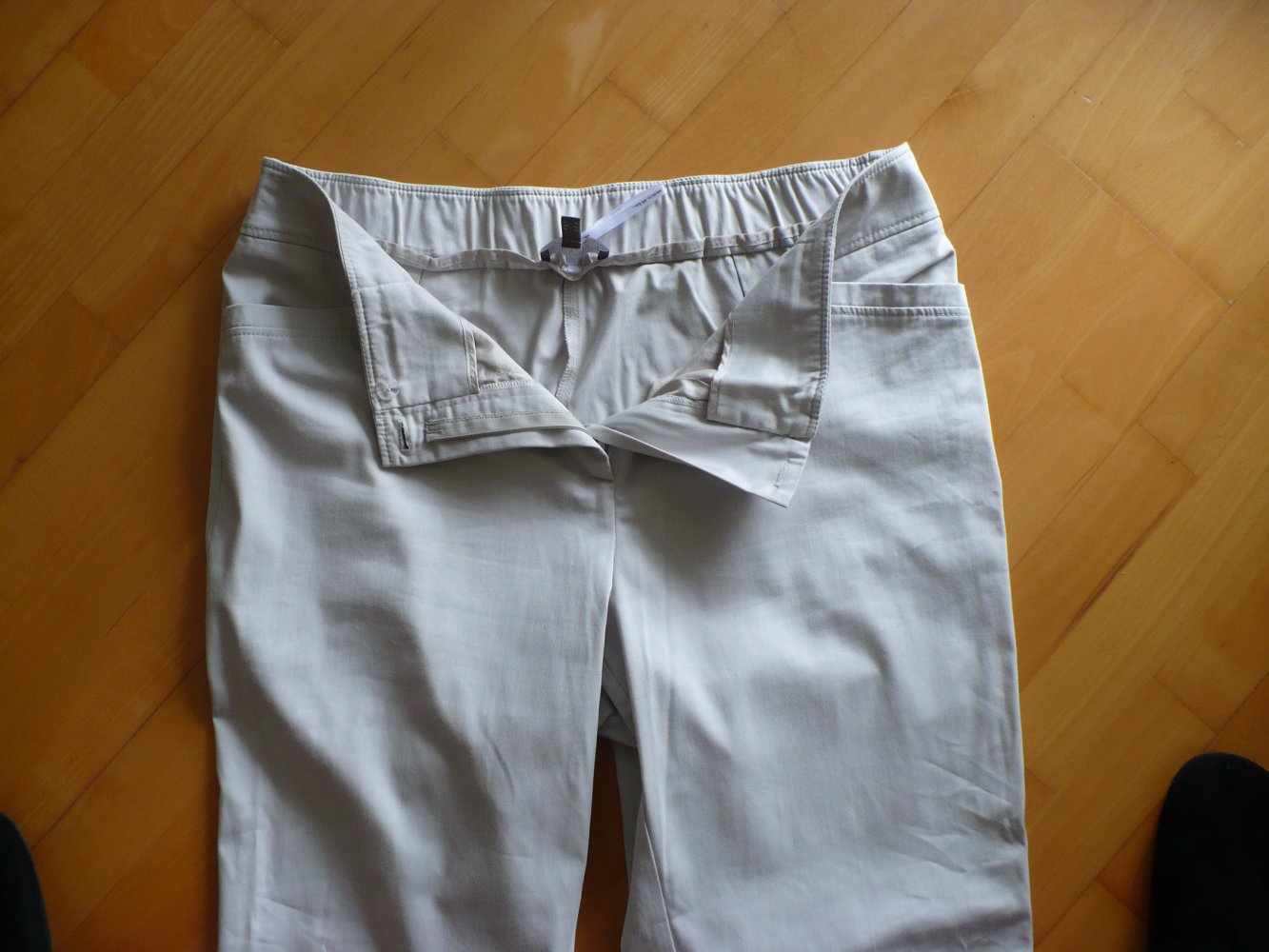 Leichte Hose von Ulla Popken - ecru - Gr. 46