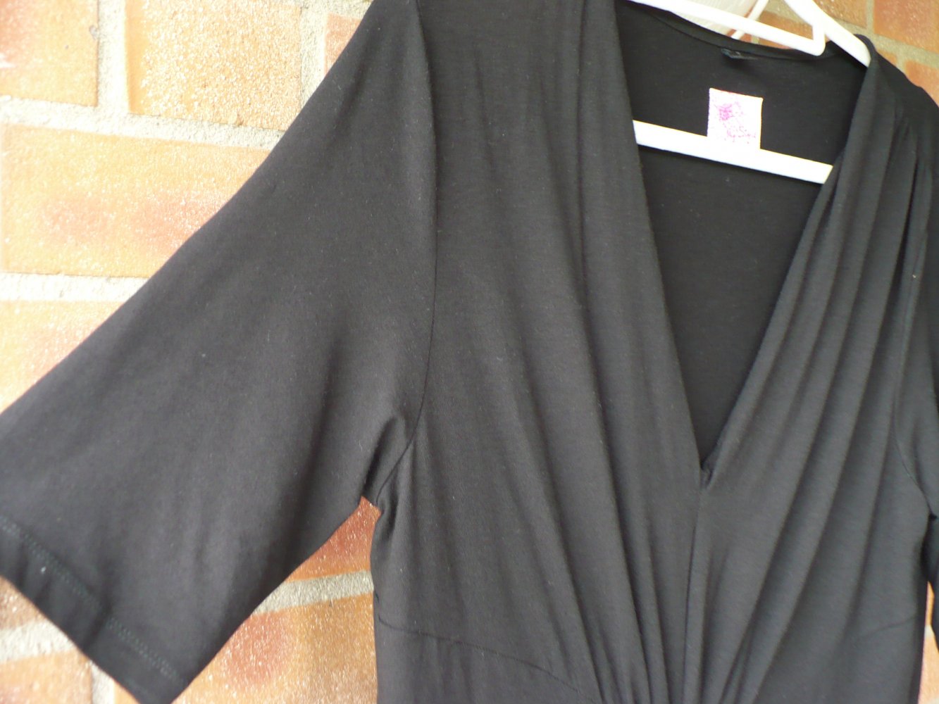 bequemes schwarzes Jersey-Kleid - Gr. 46